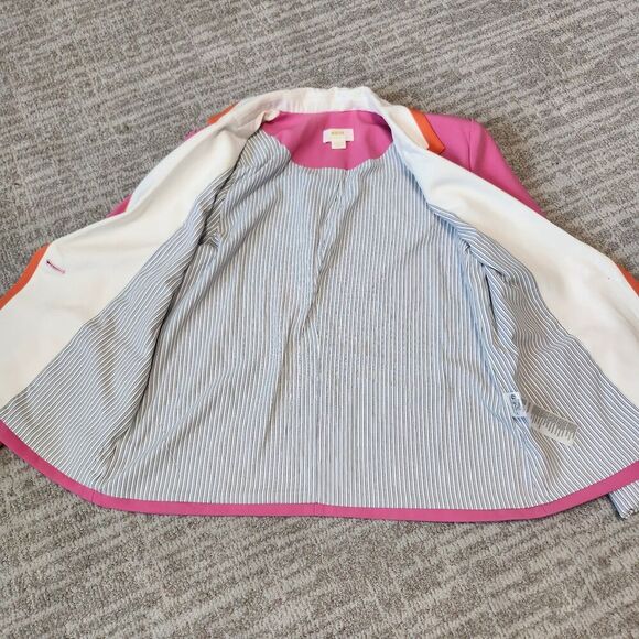 Maeve by Anthropology women's color block blazer jacket pink size M - Picture 8 of 11